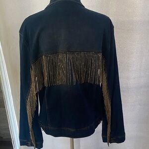 Scully Jean Jacket with rhinestone Fringe